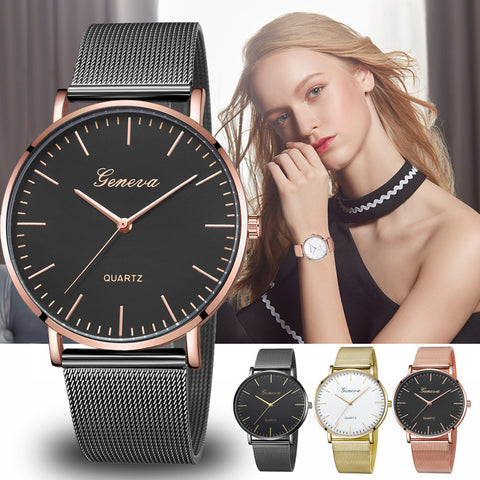 Classic Quartz Stainless Steel Wrist Watch